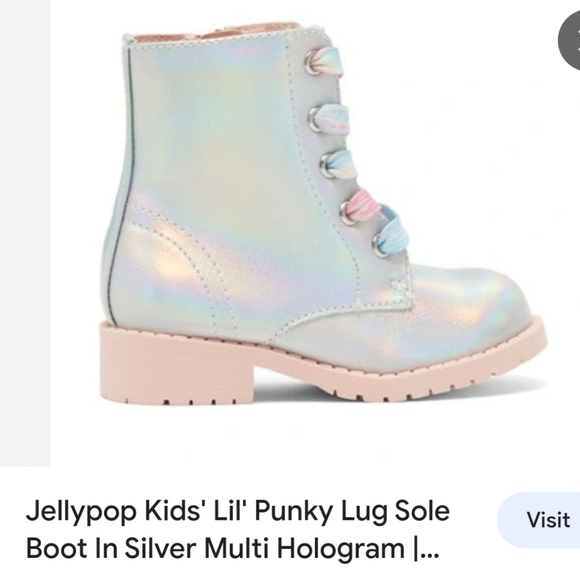 Jellypop Girl's Lil' Punky Lug Soles Irredescent Pastel Sparkly Fairyland Unicor - Picture 10 of 10